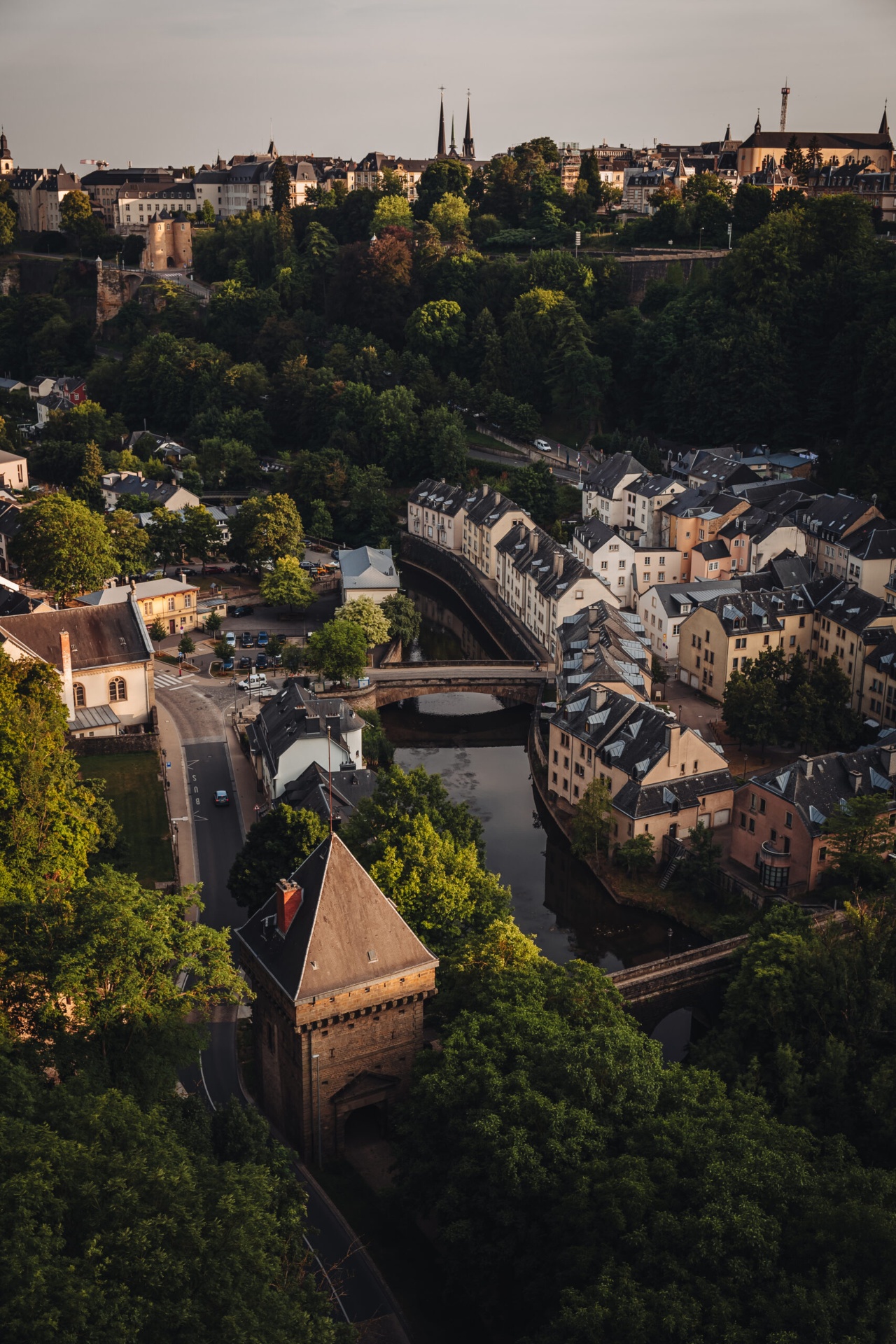 La vieille ville de Luxembourg vue depuis les hauteurs